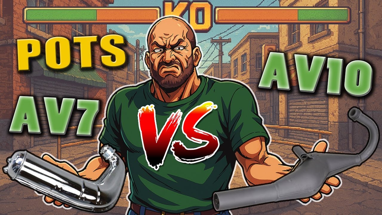 Comparatif entre le pot boudin AV7 et le pot Cobra AV10 sur ma MBK 40V Airsal 70 SHA 15