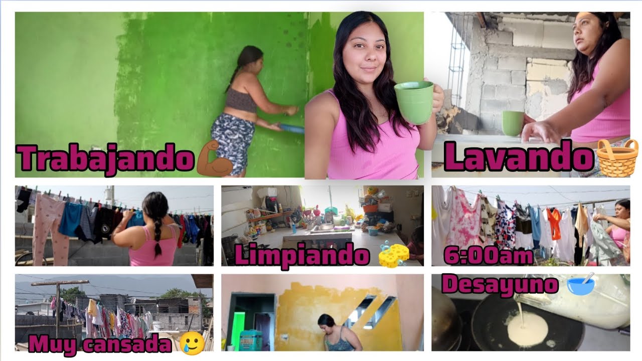 Trabajando💪🏾+lavando 6:00am🧺🧦+Desayuno🥣|Lavando la estufa🧽|En casa de mi suegra✅