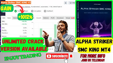 Alpha Striker SMC King MT4 | Best Forex EA 2025 | No DLL | Smart Money Concept Auto Robot | Best EA|