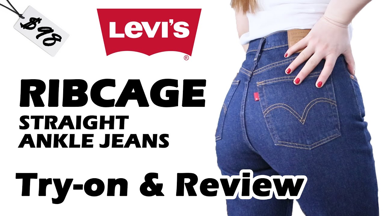 LEVI'S Ribcage Straight Ankle Women's Jeans | Life's Work | Try-on & Review  | AERIN - YouTube