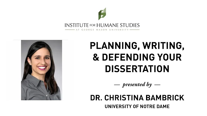 How to Write a Successful PhD Dissertation - Prof. Christina Bambrick