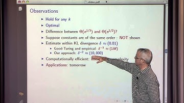 Distribution Estimation and Applications II
