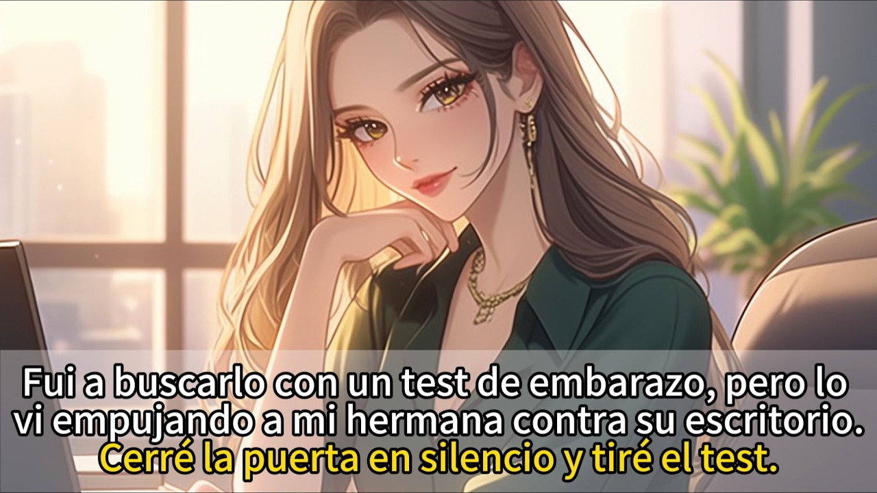 Él empujó a mi hermana contra su escritorio.Cerré la puerta en silencio y tiré el test de embarazo.