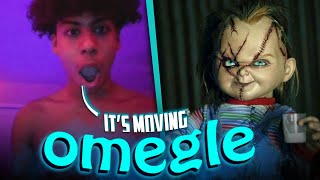 Chucky pranks strangers on Omegle! JUMPSCARE TROLLING on OMEGLE