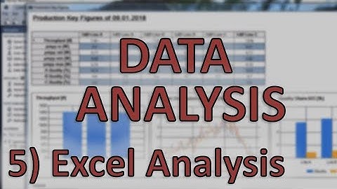 Process and Machine Data Analysis - 5 Data Evaluation with Excel