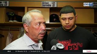 Ariel Jurado talks about his strong start with the Texas Rangers against the Angels