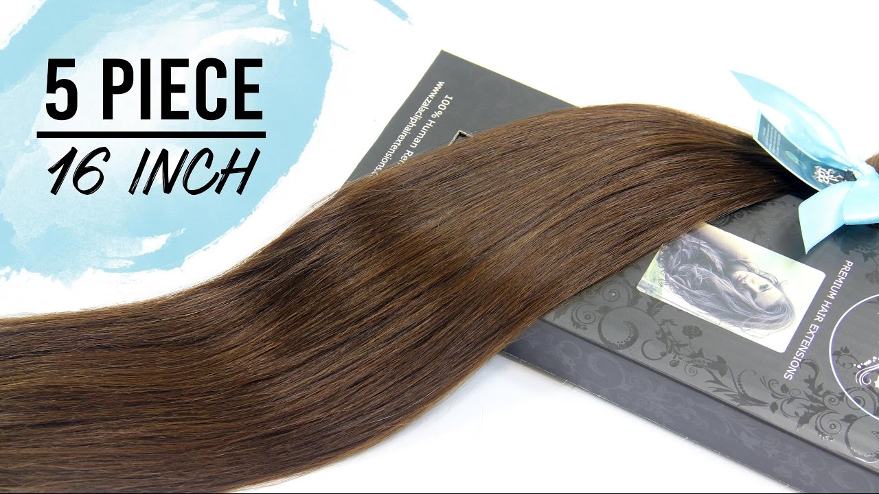 ZALA Rich Mocha #4 Brown Clip-in Hair Extensions 16-Inch 9-Piece - YouTube