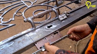 الطريقة الصحيحة لتركيب قفل باب حديد باحتراف النتيجة مذهلة / Professional iron door lock installation