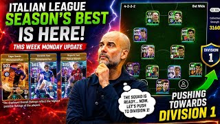 MONDAY UPDATE IS INSANE! 😱 Italian League Season’s Best + Division 1 Push! | eFootball 2026