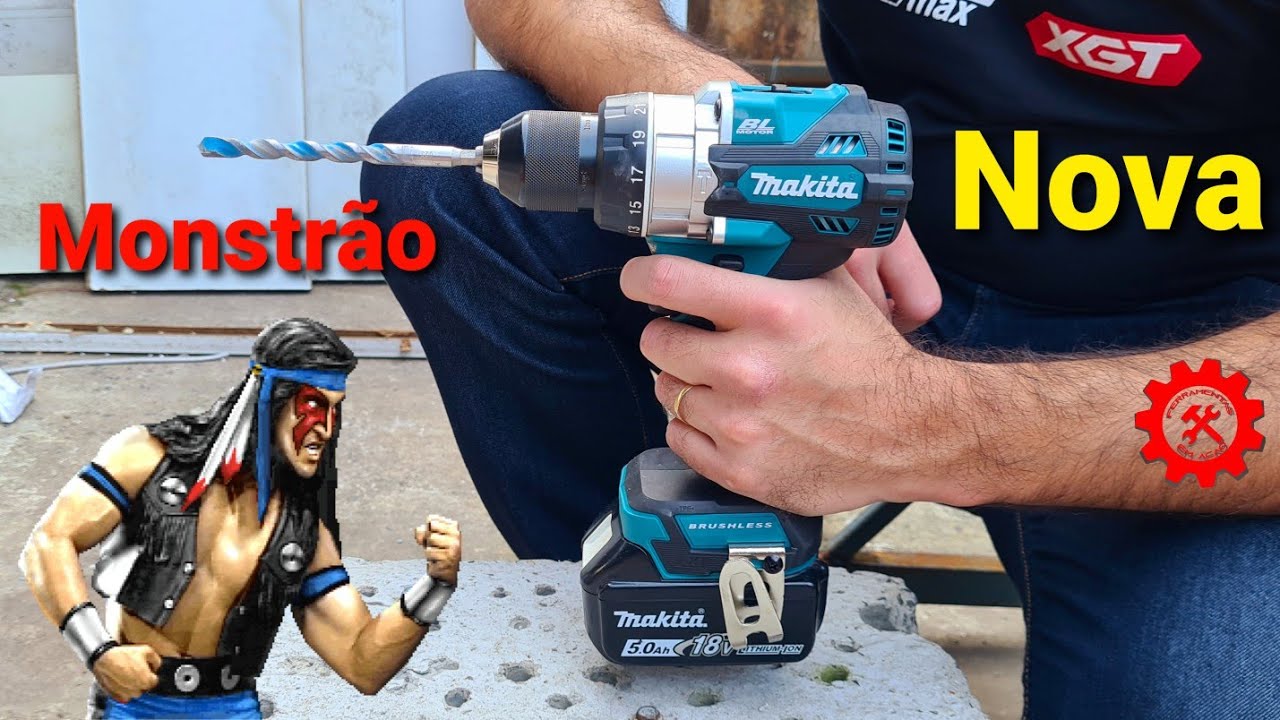 O NOVO MONSTRO DA MAKITA PARAFUSADEIRA FURADEIRA DE IMPACTO DHP486 18V 40V