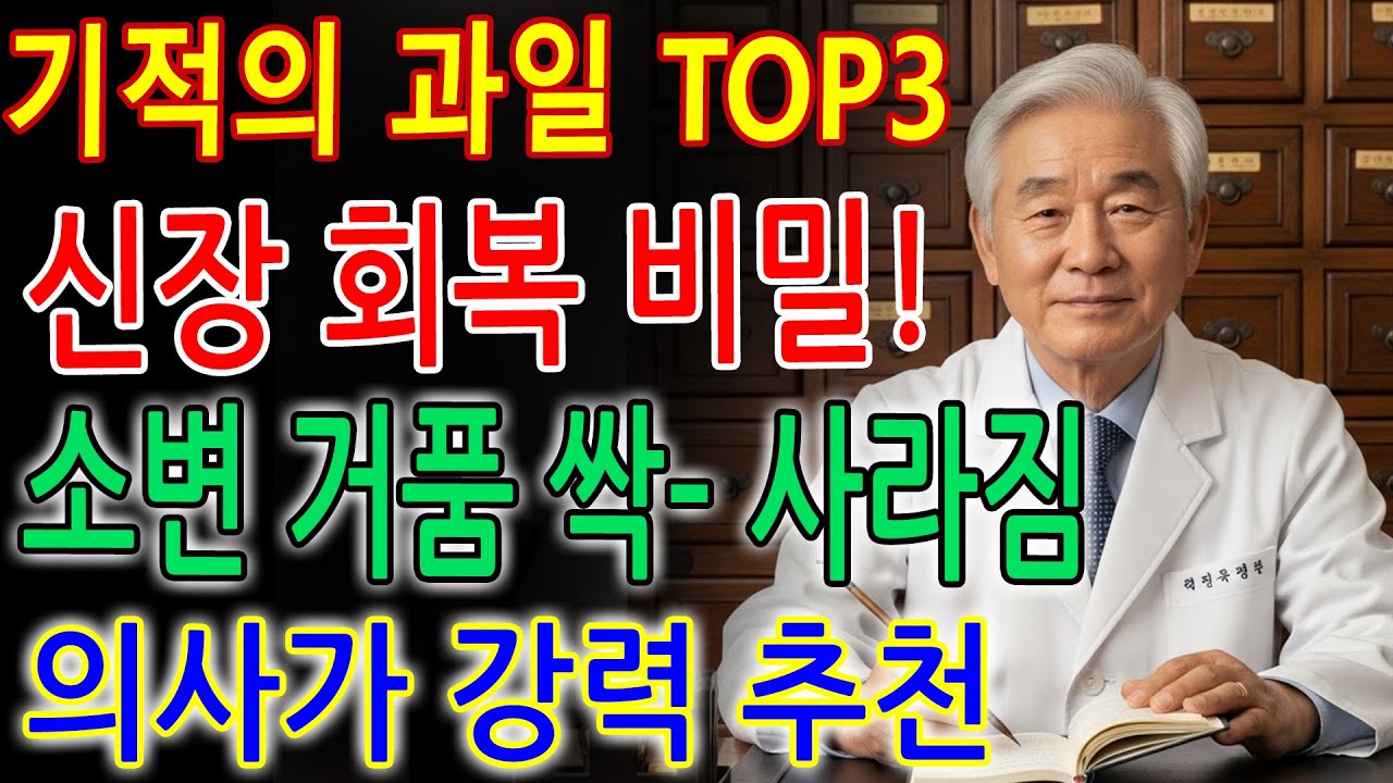 신장 건강 되찾는 기적의 과일 TOP3! 소변 거품 사라지고 신장이 활력을 되찾는다고 의사가 말합니다
