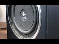 How to remove Logitech Z523 a grill + subwoofer excursion bass test
