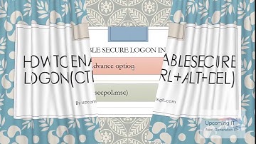 How to Enable Ctrl+alt+Del in Windows 7,8,10