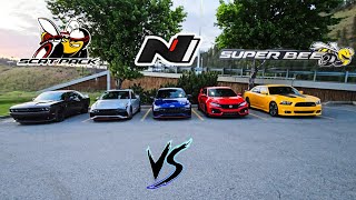 TUNED HYUNDAI ELANTRA N CALLS OUT SCATPACK CHALLENGER 392! (The ultimate roll race!)