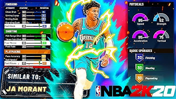 Ja Morant Build is a Point G0D!😇 Best Shooting, Dribbling, & Dunking Build NBA 2K20!