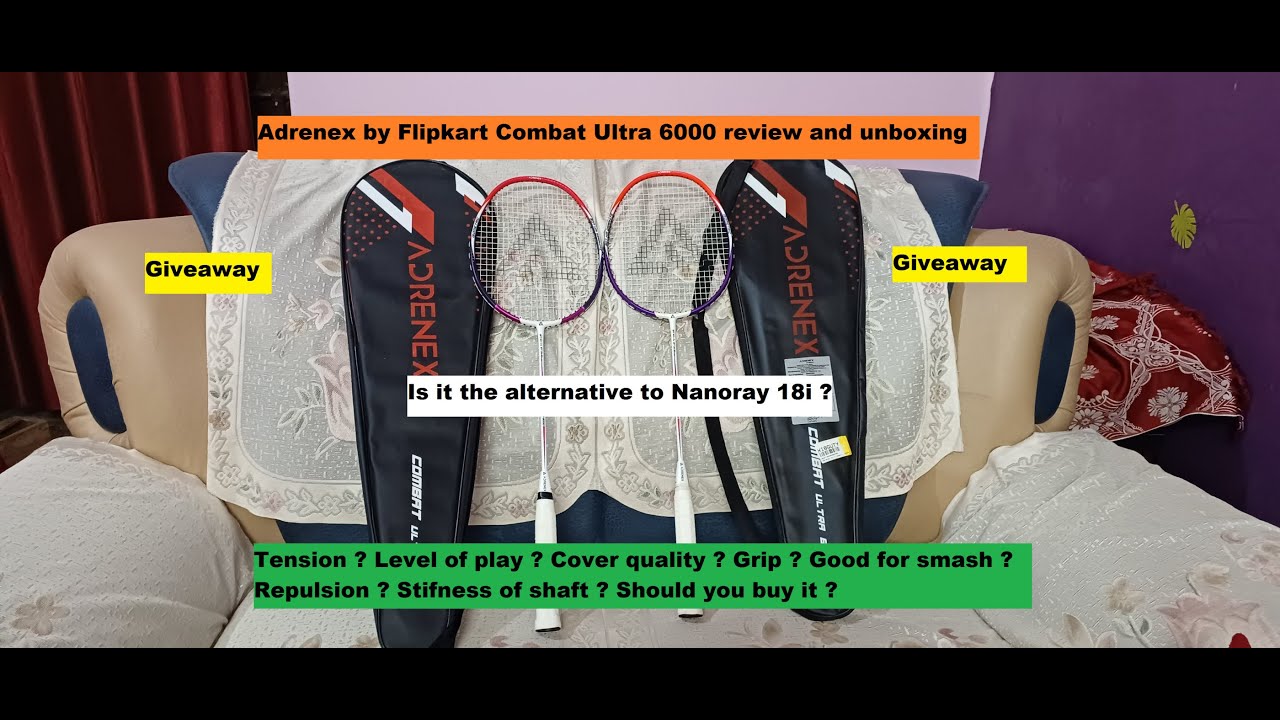 Racket review under 2000 Adrenex by Flipkart Combat Ultra 6000 review, specifications and unboxing