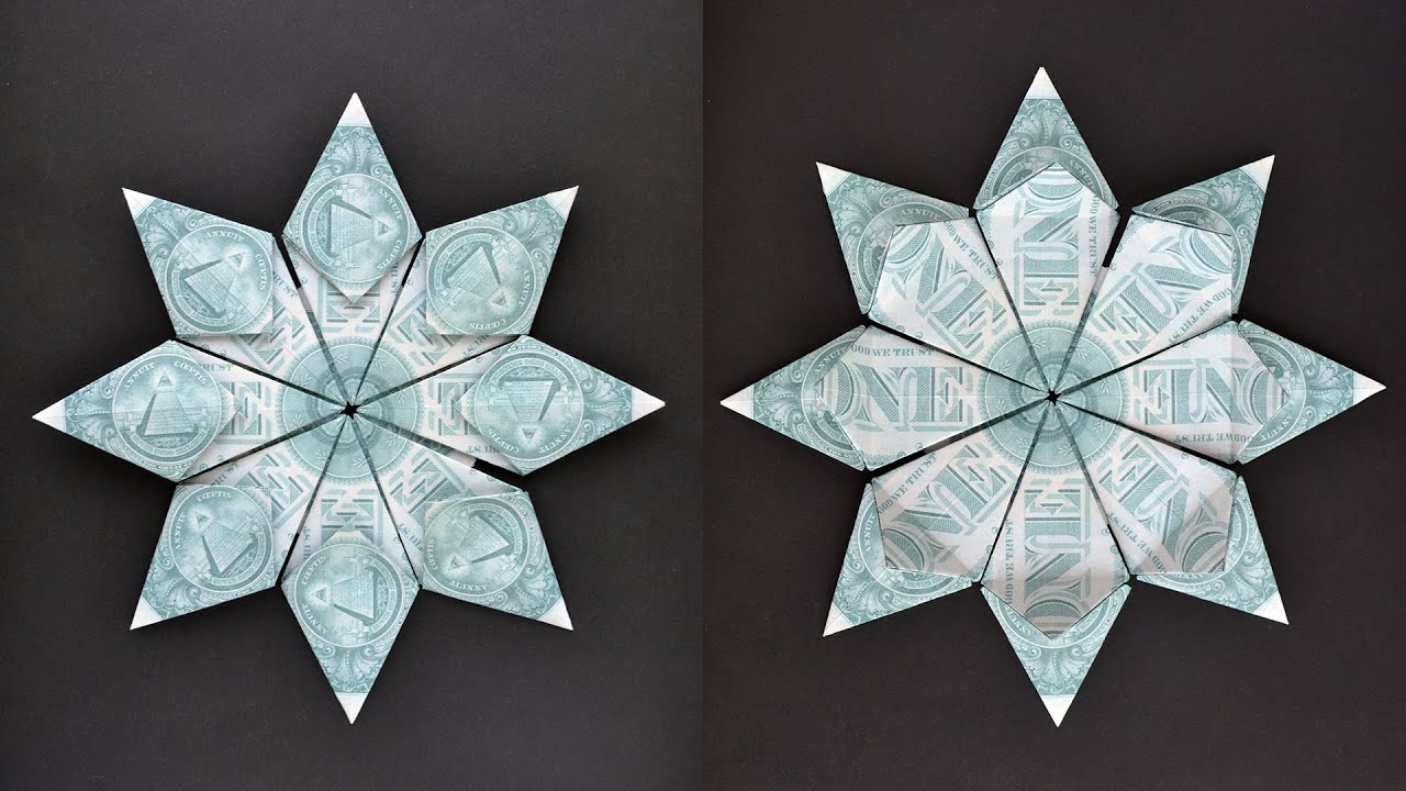 My Two MONEY STARS Dollar Modular Origami Tutorial DIY by NProkuda