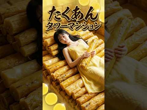 たくあんタワマンに住んでみた。 #食べられる世界 #asmr #異世界ルームツアー