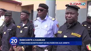 🔴Insécurité à Kankan: 4 présumés bandits dont un militaire mis aux arrêts.
