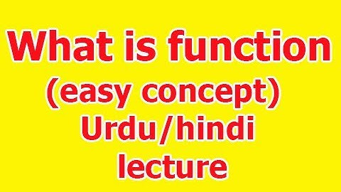 What is function in math in urdu very easy concept