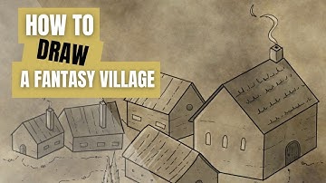 How to Draw a Fantasy Village - Fantasy Map Drawing Tutorial | Cartography | Procreate