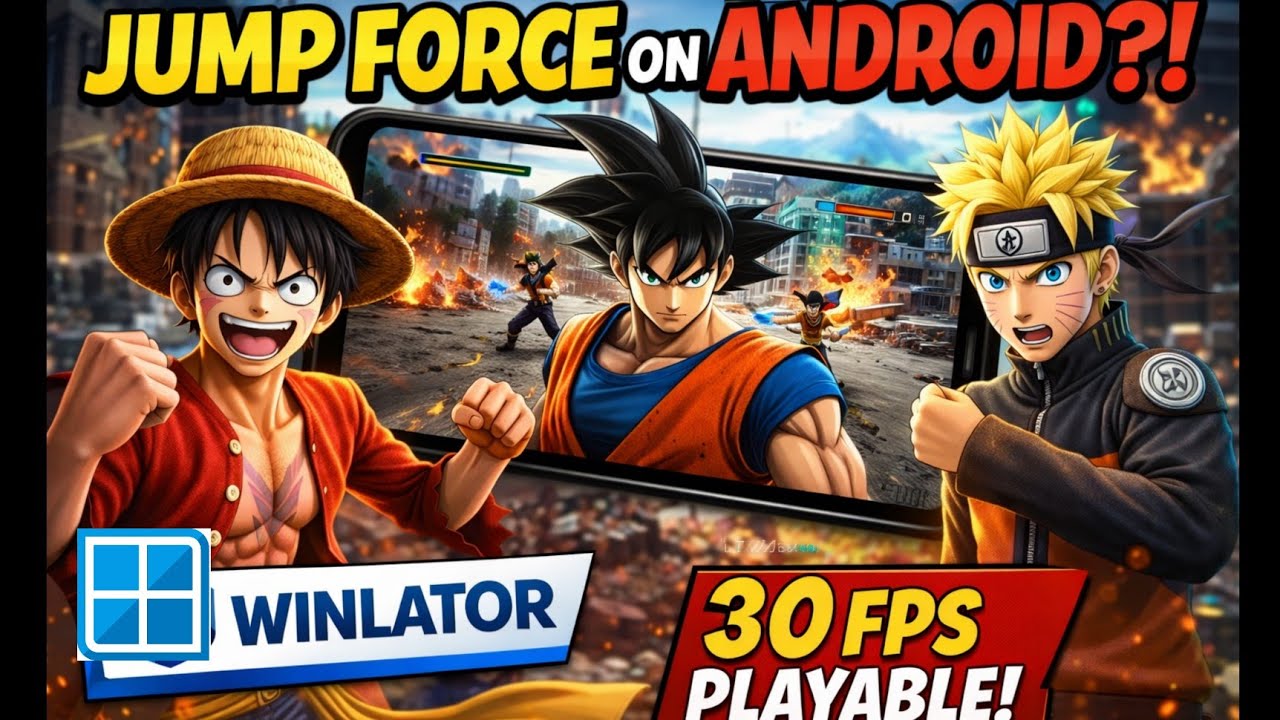JUMP FORCE ON ANDROID?! 🤯 Play & Download Using WINLATOR! - YouTube