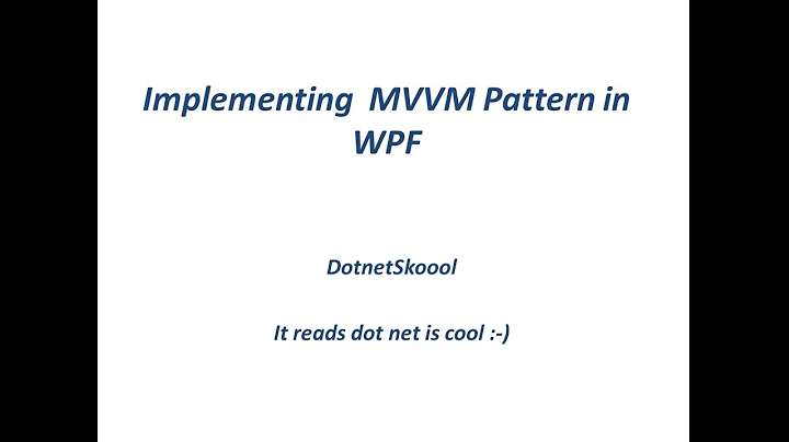 WPF MVVM Implementation