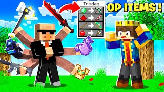 Minecraft But You Can TRADE With SUPER OP Villagers !! screenshot 5