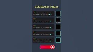 CSS Border-Values #html #css #javascript #coding #programming #tips #tricks