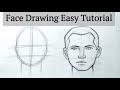 How to draw a face easy step by step face drawing boy tutorial for beginners basics with pencil easy