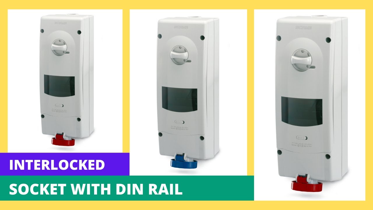 Interlocked Socket with DIN RAIL Provision