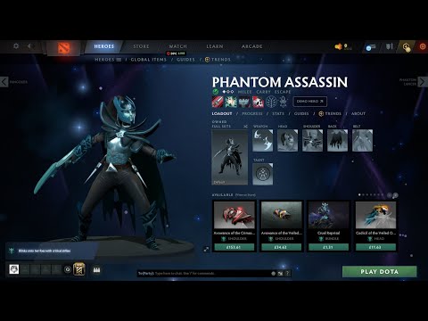 PHANTOM ASSASSIN -- DOTA 2 Gameplay (4K 60FPS  PC)
