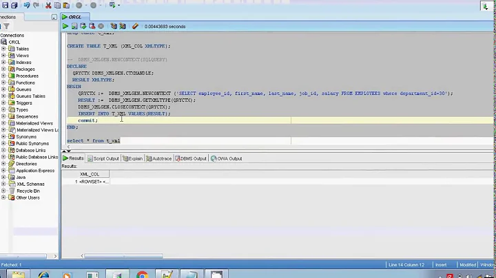 Oracle xml sequence retrieve data from xml document