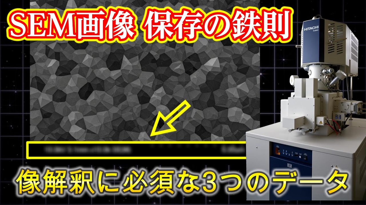 【初心者必見】SEM画像の正しい保存方法|像解釈のための必須情報とファイル形式を徹底解説 - YouTube