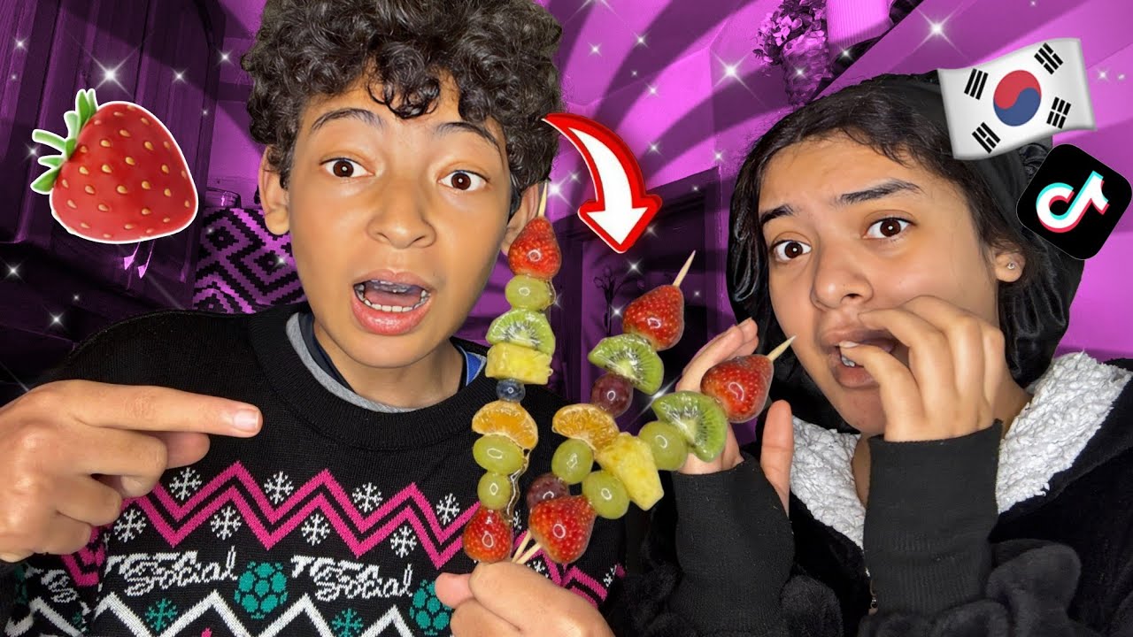 تجربة صنع الحلوى الكورية المشهورة 🇰🇷🍡✨ | حرقنا المطبخ 🔥💥 (تيكتوك) 