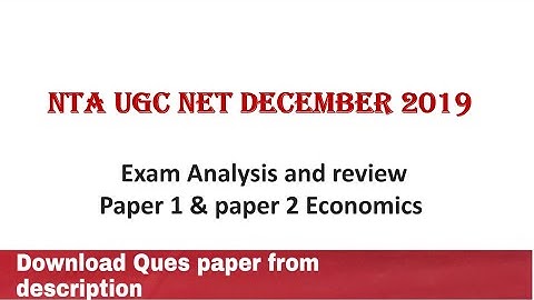 NTA UGC-NET DEC-2019 CUT OFF & RESULT ANALYSIS