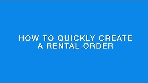 How to quickly create a rental order in R2