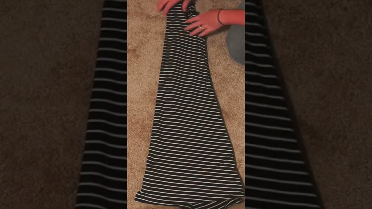 HOW TO Rolling A Simple Dress For Packing YouTube