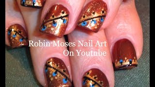 easy nails thanksgiving fall nail tutorial