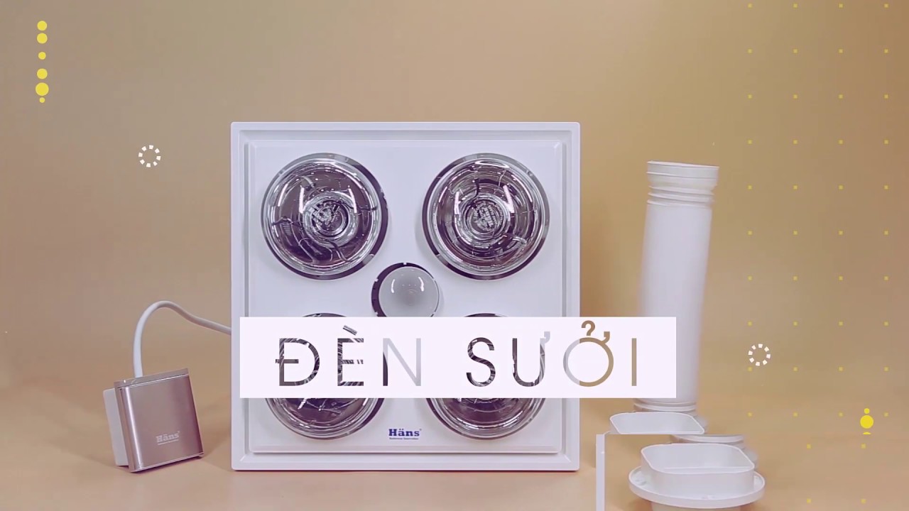 Quạt sưởi nhà tắm âm trần điều khiển từ xa Hans -  HAR