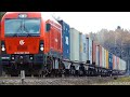Siemens ER20CF-019 с контейнерами, грузовой поезд