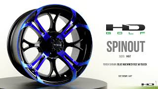 HD GOLF - SPINOUT Blue Machined Face w/ black - SPOTLIGHT