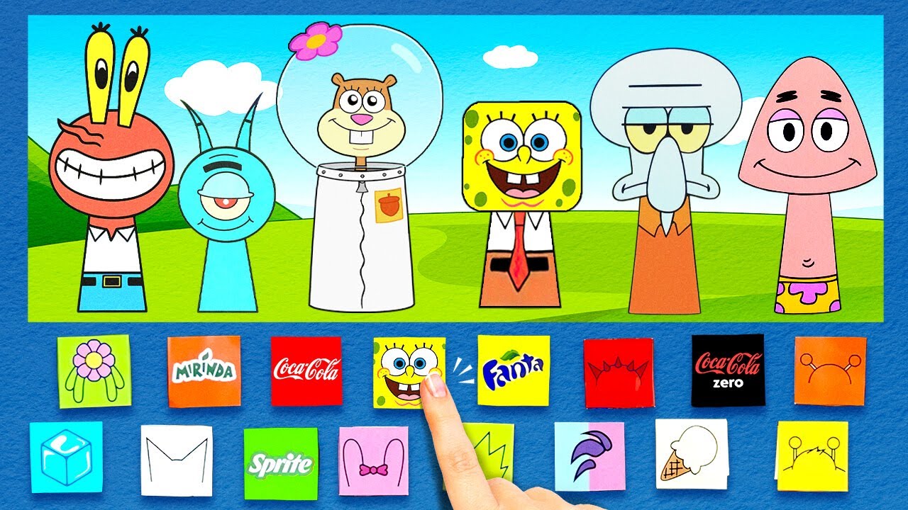 Нажми на кнопку Губки Боба в этой крутой бумажной игре! ⭐🌊