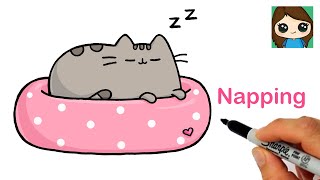 How to Draw Napping Pusheen | Sleeping Cat screenshot 3