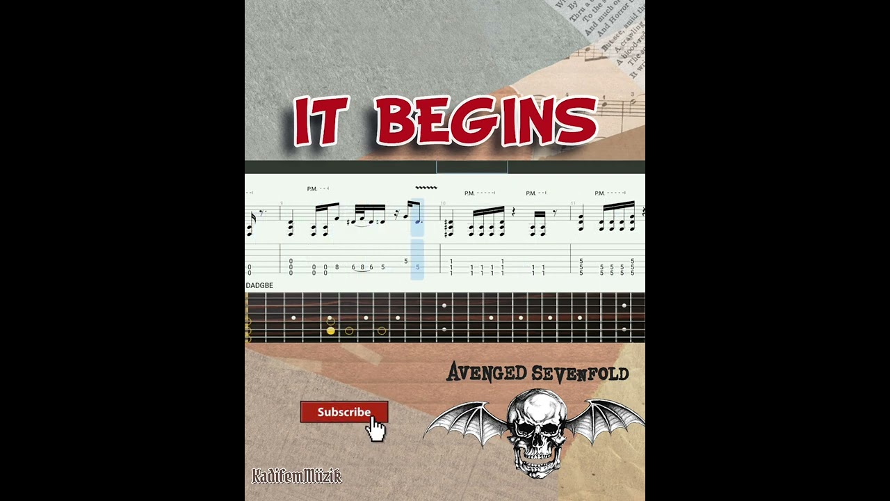 Best part of It Begins by Avenged Sevenfold Easy Metal Guitar Tutorial Tabs