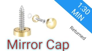 Dia-19 MM Flat Mirror Cap Brass Gold Finish With Self Tapping Screw 16 mm part-2 | Peculiar Reviews