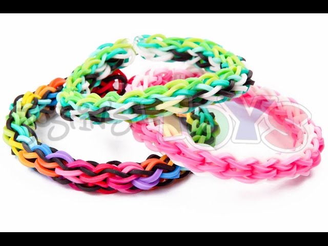 Rainbow Loom English - DRAGON SCALE BRACELET - Loom Bands, easy, how to,  DIY, Tutorial 