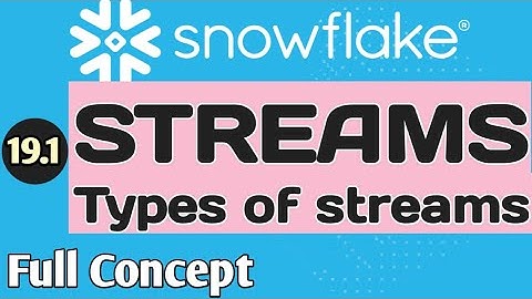 Streams in snowflake | Types of streams | Standard, Append only and Insert only streams in snowflake
