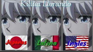 Killua llora por gon//Japonés vs inglés vs latino | Hunter x Hunter doblaje en español