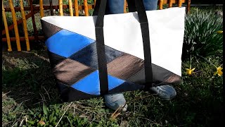 Сумка для покупок из остатков ткани Простая выкройка /DIY women's bag